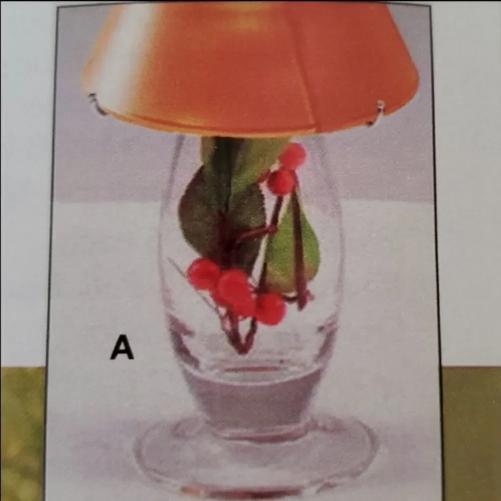 🩵PartyLite Vibrant Orange Candle Holder 3 Piece Set